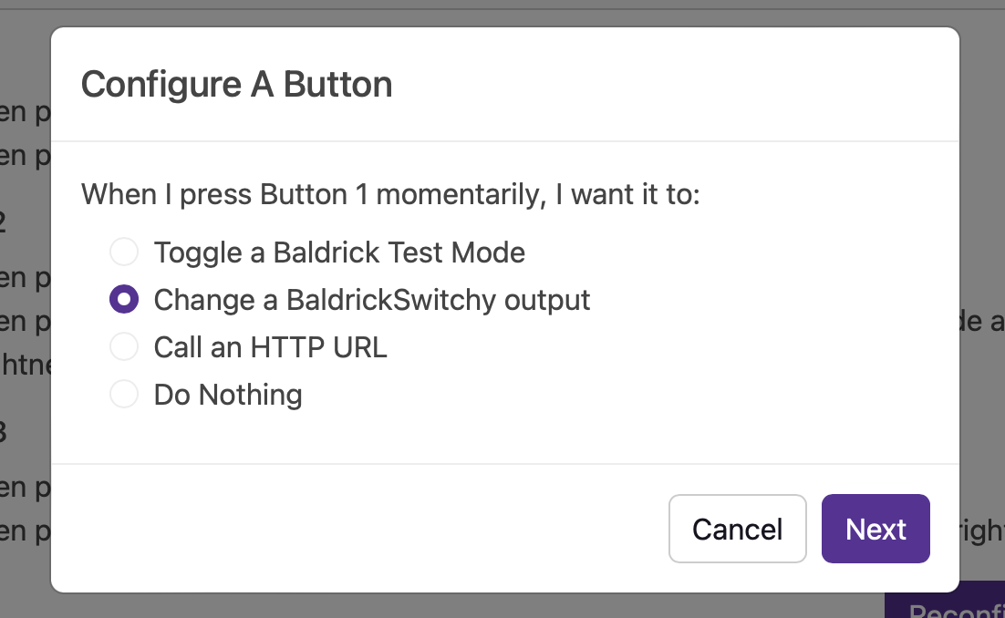 Baldrick8 Button Config