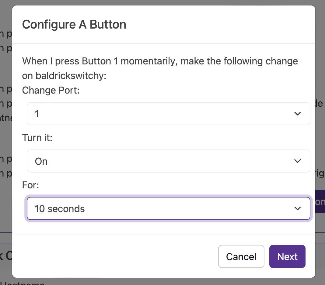 Baldrick8 Button Config