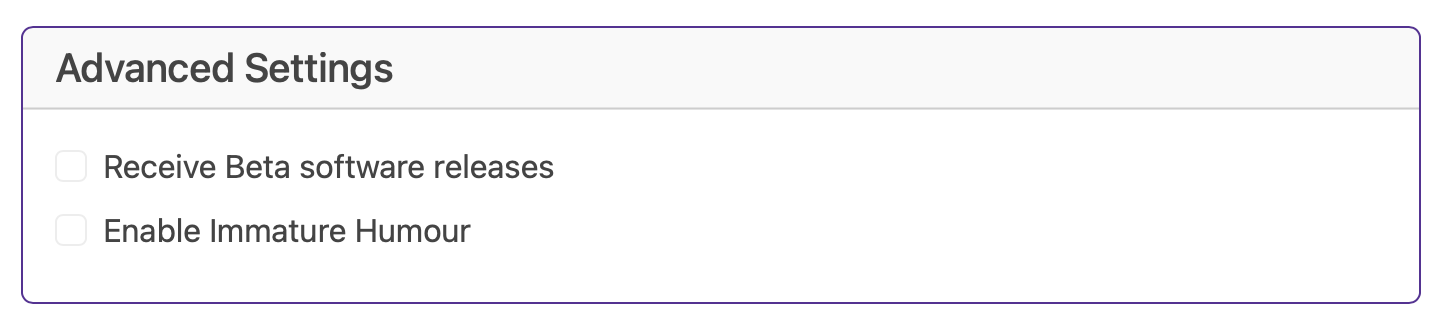 Baldrick8 Web Interface Advanced 